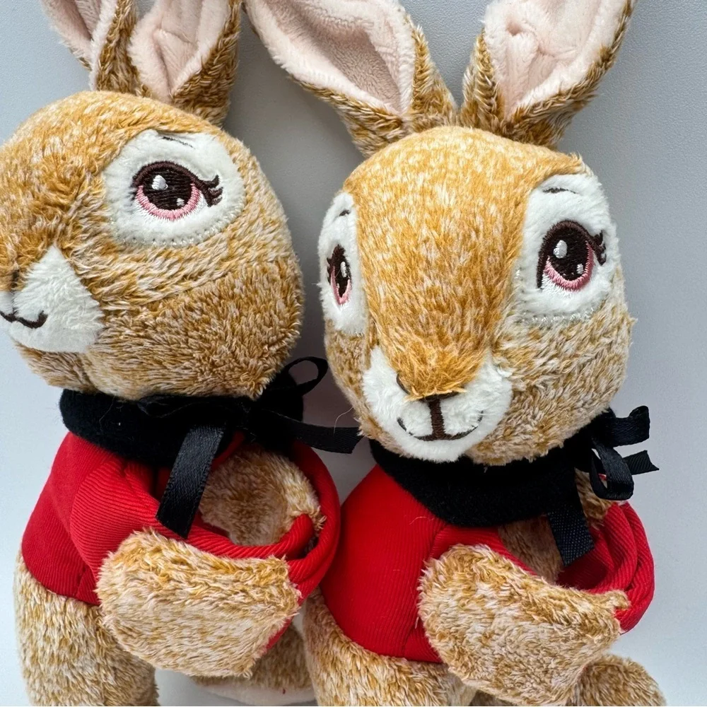 Peter Rabbit TWO Easter Flopsy Wrist Hugger Plush Beatrix Potter